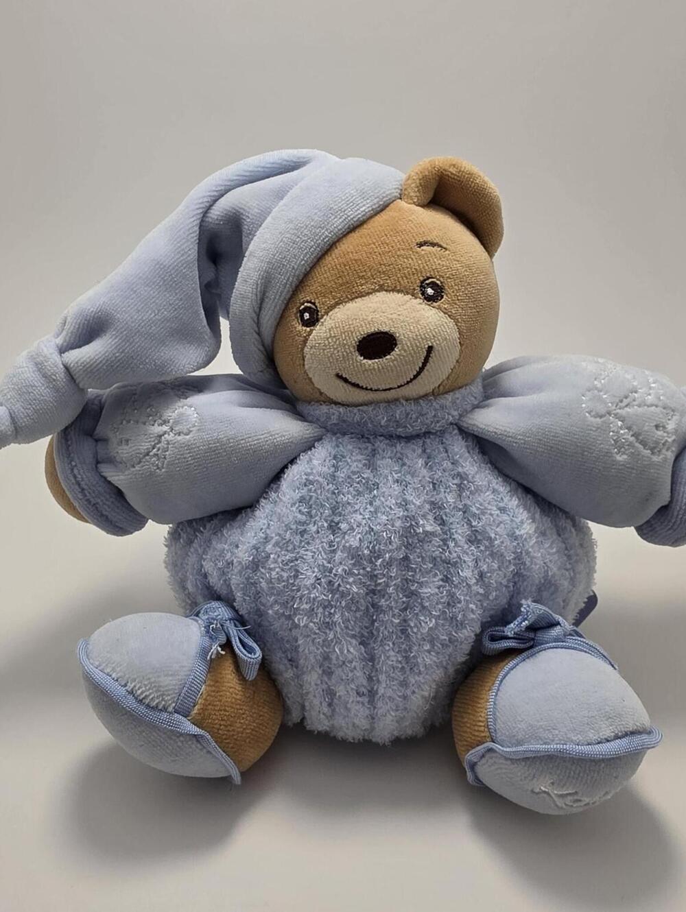 Kaloo Bear Round Blue Soft Teddy Bear Plush (7 inch)